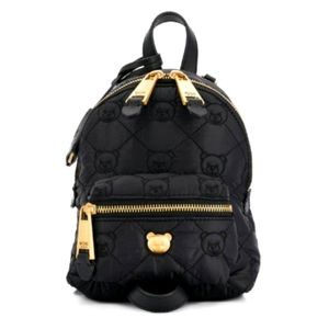 Teddy Bear Quilted Motif Mini Backpack by Moschino COUTURE!